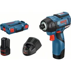  12V System Bosch Akku-Drehschlagschrauber GDR 12V-110, mit 2 x 3.0 Ah Li-Ion Akku, L-BOXX 12369311