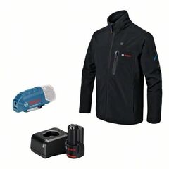  12V System Bosch Beheizbare Kleidung GHJ 12+18V XA: Akkuadapter, Ladegerät, 1x Akku, Gr. M 12369246