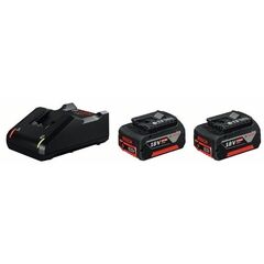  Akku-Geräte Akkus & Ladegeräte Bosch Akku Starter-Set: 2 x GBA 18 Volt, 4.0 Ah und GAL 18V-40 12369387