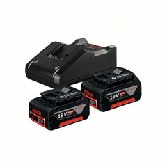  Akku-Geräte Akkus & Ladegeräte Bosch Akku Starter-Set: 2 x GBA 18 Volt, 4.0 Ah und GAL 18V-40 12369387