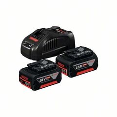  Akku-Geräte Akkus & Ladegeräte Bosch Akku Starter-Set: 2 x GBA 18 Volt, 5.0 Ah und GAL 1880 CV 12369367