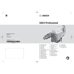  Schlaghämmer mit SDS max Bosch Schlaghammer mit SDS-max GSH 5, Zusatzhandgriff, 1 x Spitzmeißel 280 mm 12369528