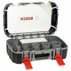  Sägeblatt- und Lochsägen-Sets BiM-Lochsägen-Sets mit 8 % Cobalt für Standardadapter Bosch 6-tlg. HSS Bi-Metall-Lochsägen-Set für Elektriker, 22–64 mm, für Dreh- und Schlagbohrer 12372305