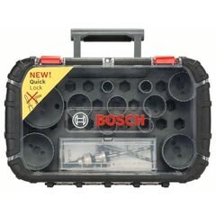 Sägeblatt- und Lochsägen-Sets BiM-Lochsägen-Sets mit 8 % Cobalt für Standardadapter Bosch 11-tlg. HSS Bi-Metall-Lochsägen-Set für Elektriker, 22–65 mm, für Dreh- und Schlagbohrer 12372304