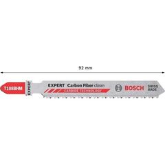  EXPERT ‘Carbon Fiber Clean’ T 108 BHM Stichsägeblätter Bosch EXPERT ‘Carbon Fiber Clean’ T 108 BHM Stichsägeblatt, 3 Stück, für Stichsägen 12374138