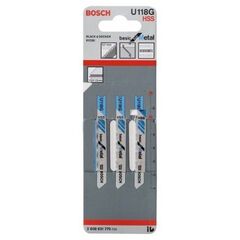  U 118 G Basic for Metal Stichsägeblätter Bosch Stichsägeblatt U 118 G, für Stichsägen 12374304