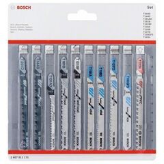  Säbelsägeblatt-Sets 10-teilige All-in-One-Stichsägeblatt-Sets mit T-Schaft Bosch Stichsägeblatt-Set, 10-tlg., All in One, für Stichsägen 12374333