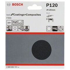  F355 Best for Coatings and Composites Schleifpapier für Winkelschleifer Bosch 10-tlg. Schleifblatt-Set F355, für kleine Winkelschleifer 12376008
