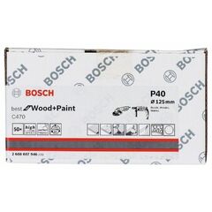  Für Bohrmaschinen C470 Best for Wood and Paint Schleifpapier für Winkelschleifer und Bohrer Bosch Schleifblatt Papier C470, 50er-Pack, für kleine Winkelschleifer 12375838
