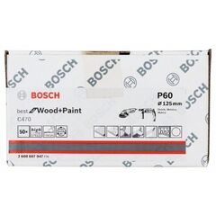  Für Bohrmaschinen C470 Best for Wood and Paint Schleifpapier für Winkelschleifer und Bohrer Bosch Schleifblatt Papier C470, 50er-Pack, für kleine Winkelschleifer 12375836