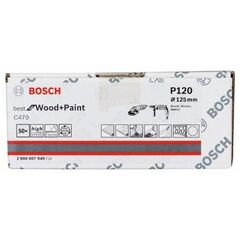  Für Winkelschleifer C470 Best for Wood and Paint Schleifpapier für Winkelschleifer und Bohrer Bosch Schleifblatt Papier C470, 50er-Pack, für kleine Winkelschleifer 12375835