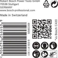  EXPERT C470 Schleifblatt ohne Löcher für Winkelschleifer und Bohrer Bosch EXPERT C470 Schleifpapier ohne Löcher für Winkelschleifer und Bohrer, 125 mm, G 60, 50-tlg., für kleine Winkelschleifer 12376088
