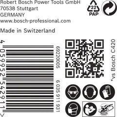  EXPERT C470 Schleifblatt ohne Löcher für Winkelschleifer und Bohrer Bosch EXPERT C470 Schleifpapier ohne Löcher für Winkelschleifer und Bohrer, 125 mm, G 80, 50-tlg., für kleine Winkelschleifer 12376091
