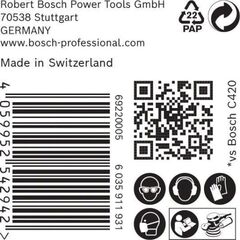  EXPERT C470 Schleifblatt ohne Löcher für Winkelschleifer und Bohrer Bosch EXPERT C470 Schleifpapier ohne Löcher für Winkelschleifer und Bohrer, 125 mm, G 240, 50-tlg., für kleine Winkelschleifer 12376094
