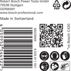  EXPERT C470 Schleifblatt ohne Löcher für Winkelschleifer und Bohrer Bosch EXPERT C470 Schleifpapier ohne Löcher für Winkelschleifer und Bohrer, 125 mm, G 100, 50-tlg., für kleine Winkelschleifer 12376092