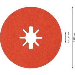  EXPERT R782 Prisma Ceramic X-LOCK Fiberscheiben Bosch EXPERT R782 Prisma Ceramic Fiberscheibe, X-LOCK, 125 mm, 22,23 mm, G 60, 5-tlg., für kleine Winkelschleifer 12375797