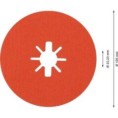  EXPERT R782 Prisma Ceramic X-LOCK Fiberscheiben Bosch EXPERT R782 Prisma Ceramic Fiberscheibe, X-LOCK, 125 mm, 22,23 mm, G 80, 5-tlg., für kleine Winkelschleifer 12375802