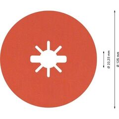  EXPERT R782 Prisma Ceramic X-LOCK Fiberscheiben Bosch EXPERT R782 Prisma Ceramic Fiberscheibe, X-LOCK, 125 mm, 22,23 mm, G 120, 5-tlg., für kleine Winkelschleifer 12375796