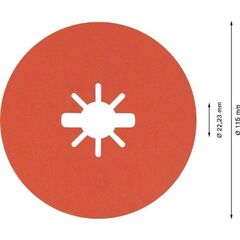  EXPERT R782 Prisma Ceramic X-LOCK Fiberscheiben Bosch EXPERT R782 Prisma Ceramic X-LOCK Fiberscheibe, 115 mm, 22,23 mm, G 120, für kleine Winkelschleifer 12375799