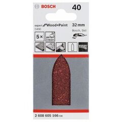  C430 Expert for Wood Schleifpapier für Deltaschleifer Bosch Schleifblatt C430, 5er-Pack, für Deltaschleifer 12376186