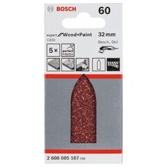  C430 Expert for Wood Schleifpapier für Deltaschleifer Bosch Schleifblatt C430, 5er-Pack, für Deltaschleifer 12376189