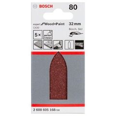  C430 Expert for Wood Schleifpapier für Deltaschleifer Bosch Schleifblatt C430, 5er-Pack, für Deltaschleifer 12376188