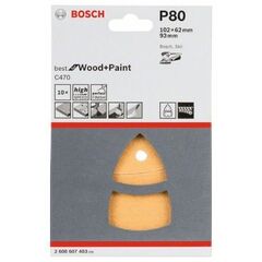  C470 Best for Wood and Paint Schleifpapier für Multischleifer Bosch 10-tlg. Schleifblatt-Set C470, für Multischleifer 12376183