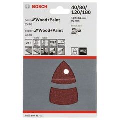  C430 Schleifpapier-Sets für Multischleifer Bosch 25-tlg. Schleifblatt-Set C470 und C430, für Multischleifer 12376209