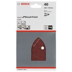  C430 Expert for Wood Schleifpapier für Multischleifer Bosch 5-tlg. Schleifblatt-Set C430, für Multischleifer 12376208