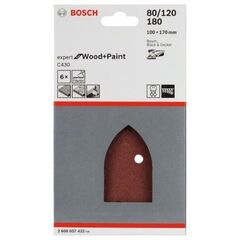  C430 Expert for Wood Schleifpapier für Multischleifer Bosch 6-tlg. Schleifblatt-Set C430, für Multischleifer 12376195
