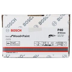  C470 Best for Wood and Paint Schleifpapier für Deltaschleifer und Multifunktionswerkzeuge Bosch Schleifblatt C470, 50er-Pack, für Deltaschleifer 12376165