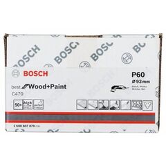  C470 Best for Wood and Paint Schleifpapier für Deltaschleifer und Multifunktionswerkzeuge Bosch Schleifblatt C470, 50er-Pack, für Deltaschleifer 12376173
