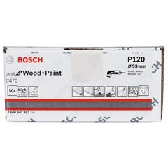  C470 Best for Wood and Paint Schleifpapier für Deltaschleifer und Multifunktionswerkzeuge Bosch Schleifblatt C470, 50er-Pack, für Deltaschleifer 12376169