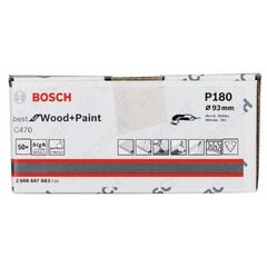  C470 Best for Wood and Paint Schleifpapier für Deltaschleifer und Multifunktionswerkzeuge Bosch Schleifblatt C470, 50er-Pack, für Deltaschleifer 12376168