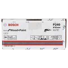  C470 Best for Wood and Paint Schleifpapier für Deltaschleifer und Multifunktionswerkzeuge Bosch Schleifblatt C470, 50er-Pack, für Deltaschleifer 12376180