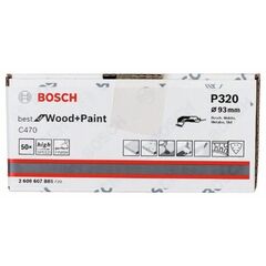  C470 Best for Wood and Paint Schleifpapier für Deltaschleifer und Multifunktionswerkzeuge Bosch Schleifblatt C470, 50er-Pack, für Deltaschleifer 12376166