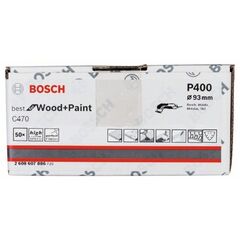  C470 Best for Wood and Paint Schleifpapier für Deltaschleifer und Multifunktionswerkzeuge Bosch Schleifblatt C470, 50er-Pack, für Deltaschleifer 12376163