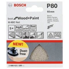  M480 Best for Wood and Paint Schleifnetze für Deltaschleifer Bosch Schleifblatt, für Deltaschleifer 12376210