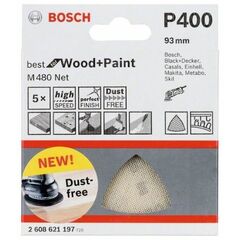  M480 Best for Wood and Paint Schleifnetze für Deltaschleifer Bosch Schleifblatt, für Deltaschleifer 12376216