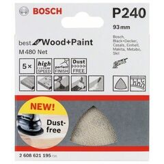  M480 Best for Wood and Paint Schleifnetze für Deltaschleifer Bosch Schleifblatt, für Deltaschleifer 12376214