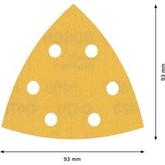  EXPERT C470 Schleifblatt für Deltaschleifer Bosch EXPERT C470 Schleifpapier für Deltaschleifer, 93 mm, G 400, 5 Stück, für Deltaschleifer 12376139