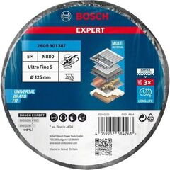  EXPERT N880 Vliesscheiben für Exzenterschleifer Bosch EXPERT N880 Vliesscheibe für Exzenterschleifer, 128 mm, fein, 5-tlg., für Exzenterschleifer 12376235