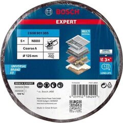  EXPERT N880 Vliesscheiben für Exzenterschleifer Bosch EXPERT N880 Vliesscheibe für Exzenterschleifer, 128 mm, grob, 5-tlg., für Exzenterschleifer 12376245