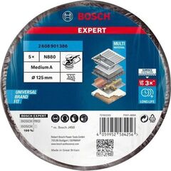  EXPERT N880 Vliesscheiben für Exzenterschleifer Bosch EXPERT N880 Vliesscheibe für Exzenterschleifer, 128 mm, mittel, 5-tlg., für Exzenterschleifer 12376240