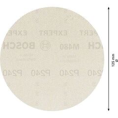  EXPERT M480 Schleifnetze für Exzenterschleifer Bosch EXPERT M480 Schleifnetz für Exzenterschleifer, 125 mm, G 240, 50 Stück, für Exzenterschleifer 12376251