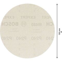  EXPERT M480 Schleifnetze für Exzenterschleifer Bosch EXPERT M480 Schleifnetz für Exzenterschleifer, 150 mm, G 240, 5 Stück, für Exzenterschleifer 12376270