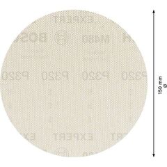  EXPERT M480 Schleifnetze für Exzenterschleifer Bosch EXPERT M480 Schleifnetz für Exzenterschleifer, 150 mm, G 320, 5 Stück, für Exzenterschleifer 12376284