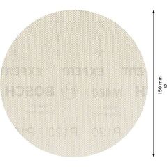  EXPERT M480 Schleifnetze für Exzenterschleifer Bosch EXPERT M480 Schleifnetz für Exzenterschleifer, 150 mm, G 120, 50 Stück, für Exzenterschleifer 12376259