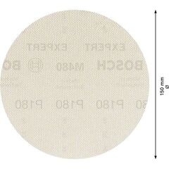  EXPERT M480 Schleifnetze für Exzenterschleifer Bosch EXPERT M480 Schleifnetz für Exzenterschleifer, 150 mm, G 180, 50 Stück, für Exzenterschleifer 12376254