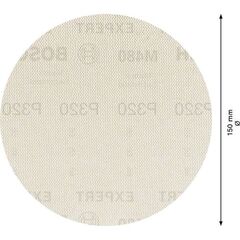  EXPERT M480 Schleifnetze für Exzenterschleifer Bosch EXPERT M480 Schleifnetz für Exzenterschleifer, 150 mm, G 320, 50 Stück, für Exzenterschleifer 12376253